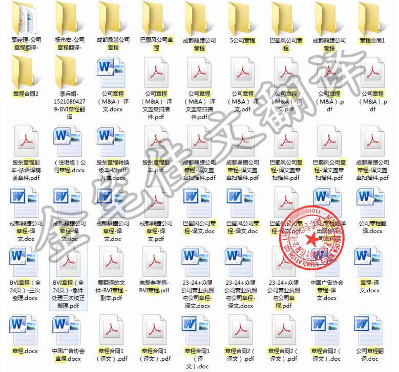公司章程翻译样稿